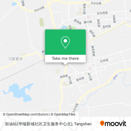加油站(华瑞新城社区卫生服务中心北) map