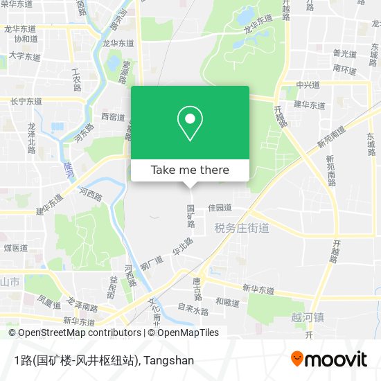 1路(国矿楼-风井枢纽站) map