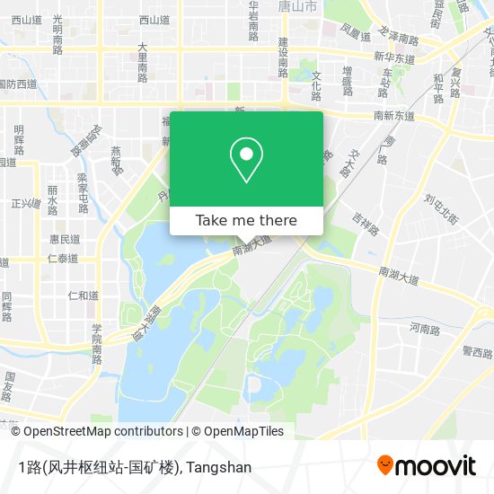 1路(风井枢纽站-国矿楼) map