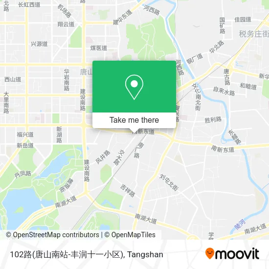 102路(唐山南站-丰润十一小区) map