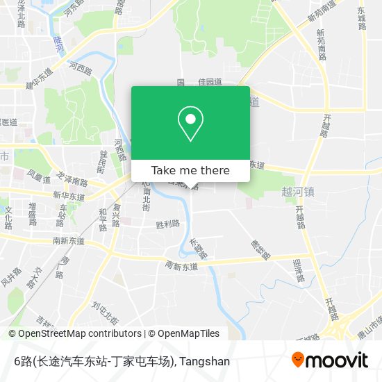 6路(长途汽车东站-丁家屯车场) map