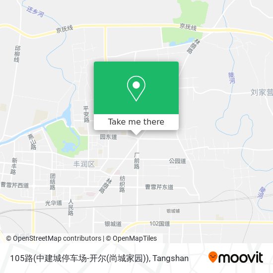 105路(中建城停车场-开尔(尚城家园)) map