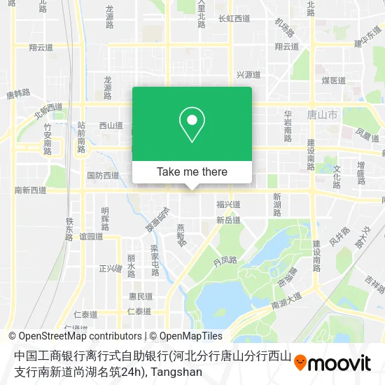 中国工商银行离行式自助银行(河北分行唐山分行西山支行南新道尚湖名筑24h) map