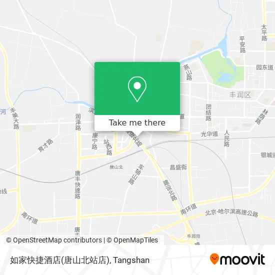 如家快捷酒店(唐山北站店) map