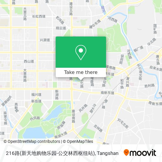 216路(新天地购物乐园-公交林西枢纽站) map
