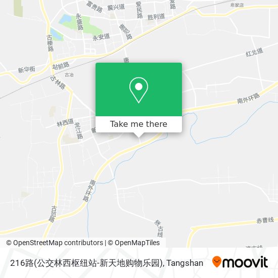 216路(公交林西枢纽站-新天地购物乐园) map
