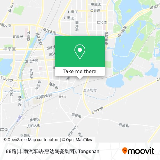 88路(丰南汽车站-惠达陶瓷集团) map
