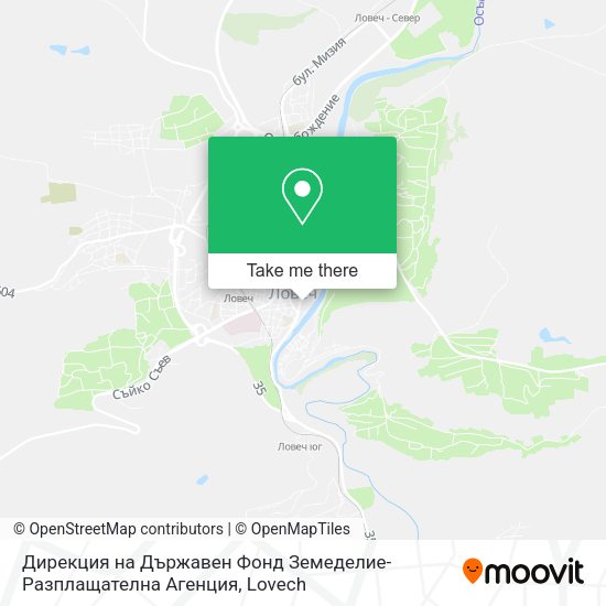 Карта Дирекция на Държавен Фонд Земеделие-Разплащателна Агенция