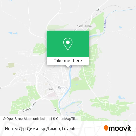Нпгвм Д-р Димитър Димов map