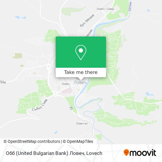 Обб (United Bulgarian Bank) Ловеч map