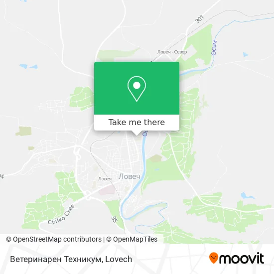 Карта Ветеринарен Техникум