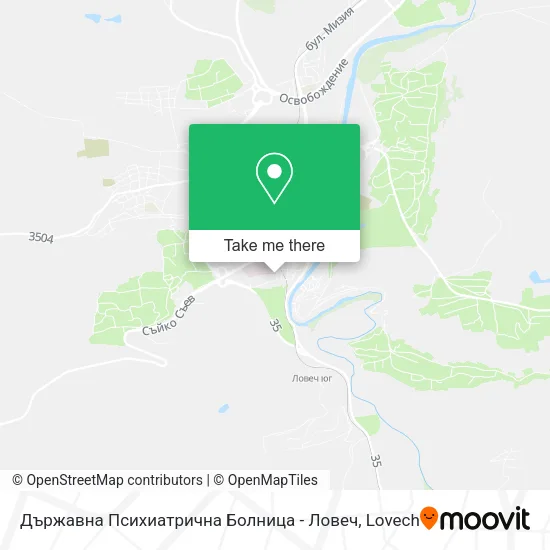 Карта Държавна Психиатрична Болница - Ловеч
