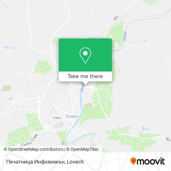 Печатница Инфовижън map