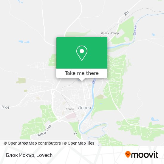 Блок Искър map