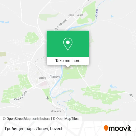 Карта Гробищен парк Ловеч