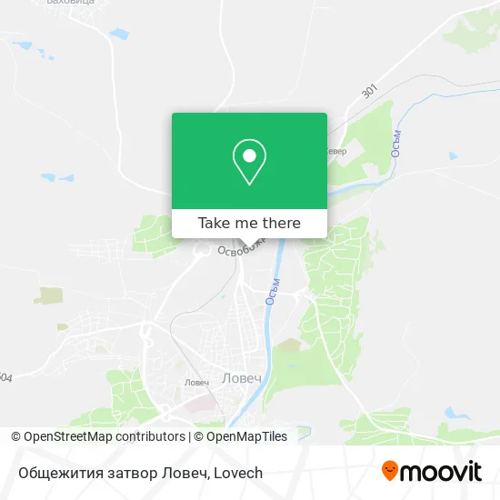 Общежития затвор Ловеч map