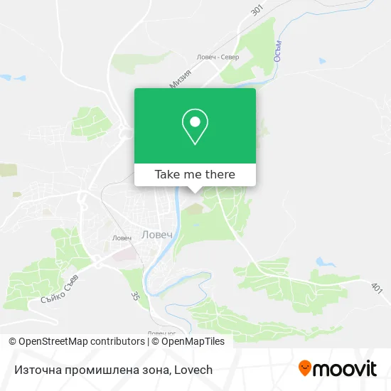 Източна промишлена зона map