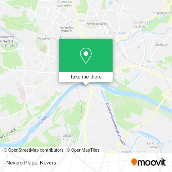 Nevers Plage map