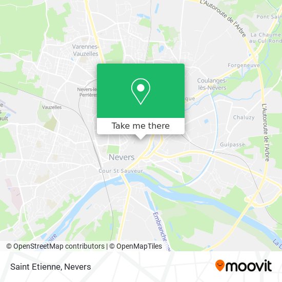 Mapa Saint Etienne