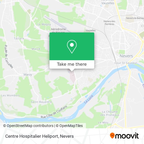 Centre Hospitalier Heliport map