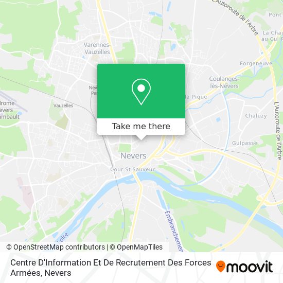 Centre D'Information Et De Recrutement Des Forces Armées map