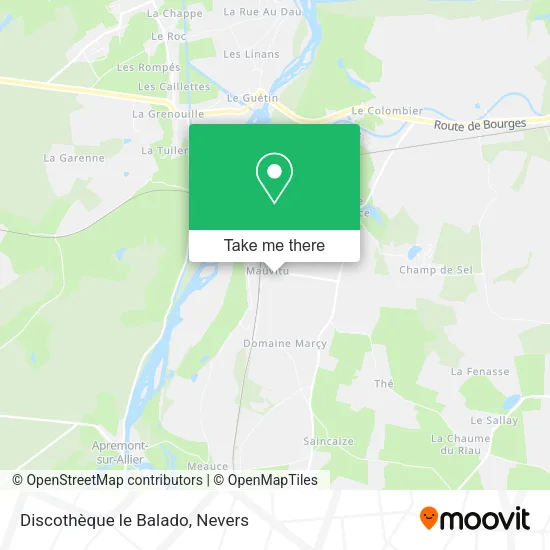 Discothèque le Balado map