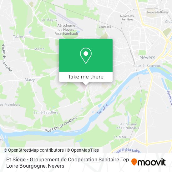Et Siège - Groupement de Coopération Sanitaire Tep Loire Bourgogne map