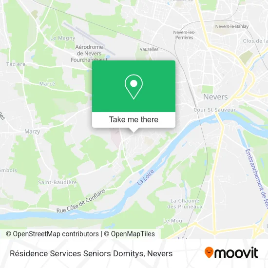 Résidence Services Seniors Domitys map