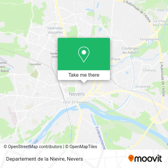 Departement de la Nievre map