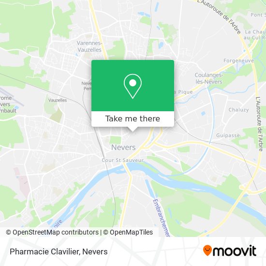 Pharmacie Clavilier map