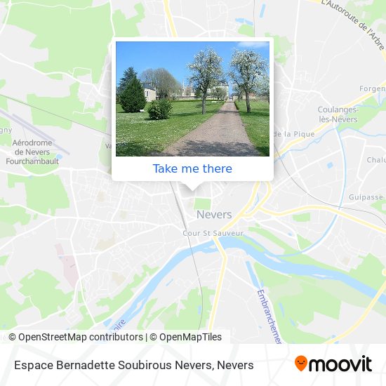 Mapa Espace Bernadette Soubirous Nevers