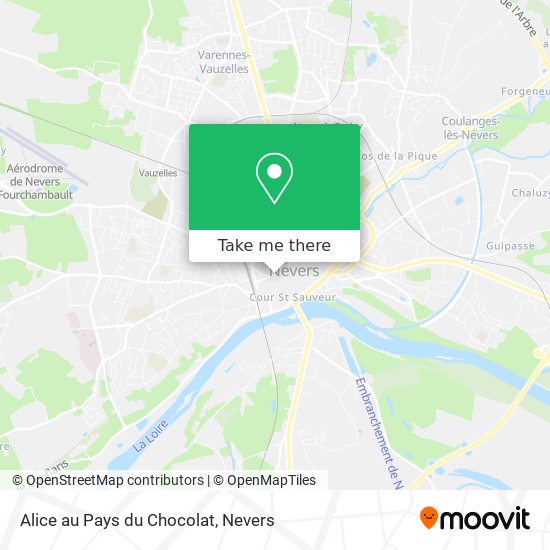 Alice au Pays du Chocolat map