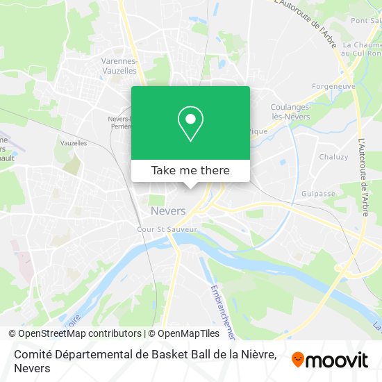 Mapa Comité Départemental de Basket Ball de la Nièvre