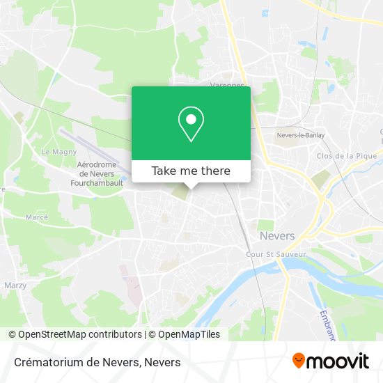 Crématorium de Nevers map