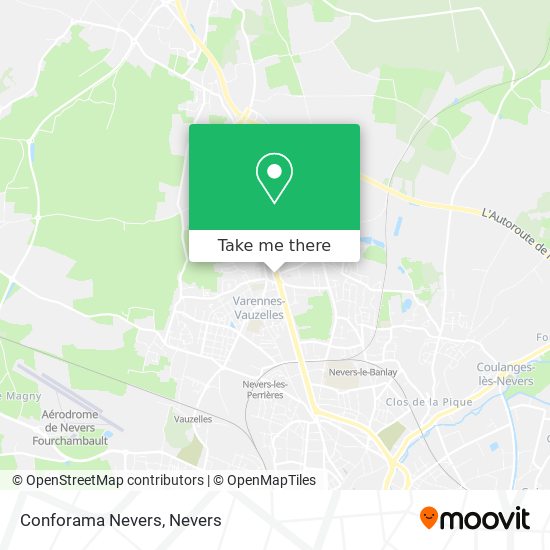 Conforama Nevers map