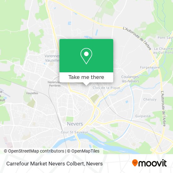 Carrefour Market Nevers Colbert map