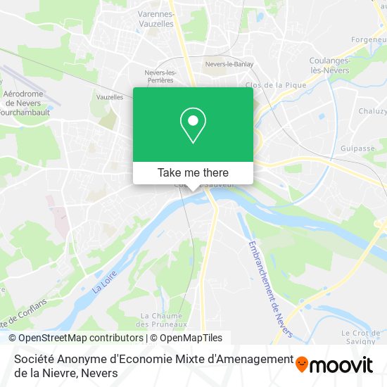 Mapa Société Anonyme d'Economie Mixte d'Amenagement de la Nievre