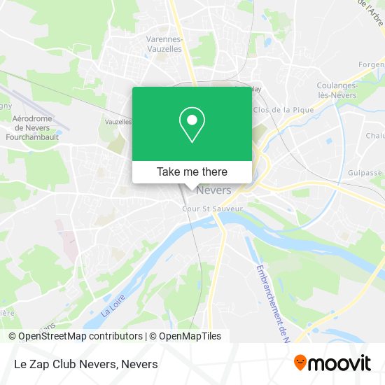 Mapa Le Zap Club Nevers