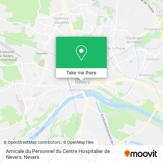 Mapa Amicale du Personnel du Centre Hospitalier de Nevers