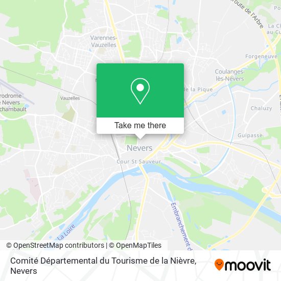 Mapa Comité Départemental du Tourisme de la Nièvre
