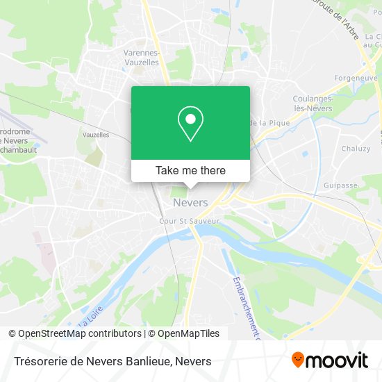 Mapa Trésorerie de Nevers Banlieue