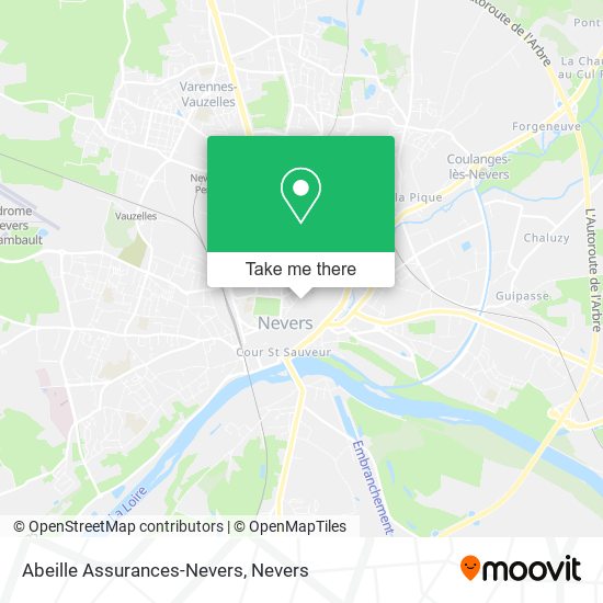 Mapa Abeille Assurances-Nevers