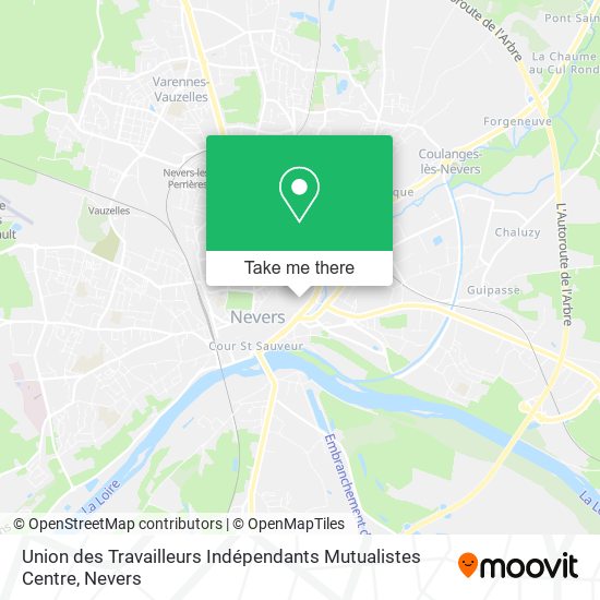 Mapa Union des Travailleurs Indépendants Mutualistes Centre