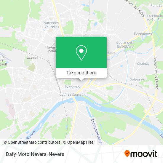 Mapa Dafy-Moto Nevers
