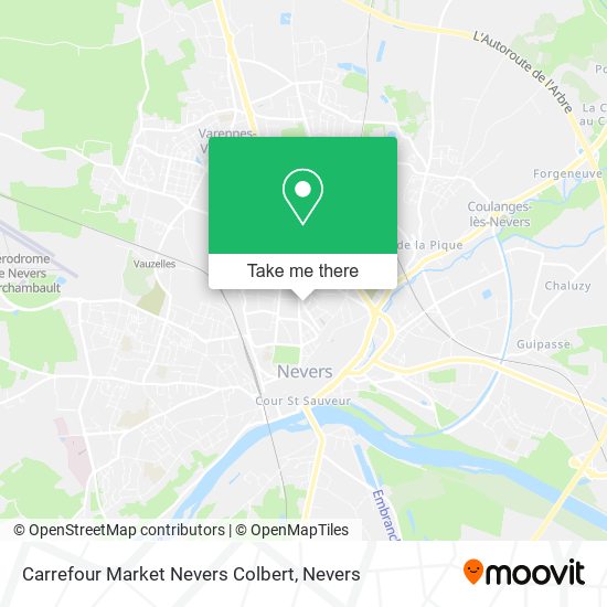 Mapa Carrefour Market Nevers Colbert