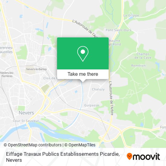 Mapa Eiffage Travaux Publics Establissements Picardie