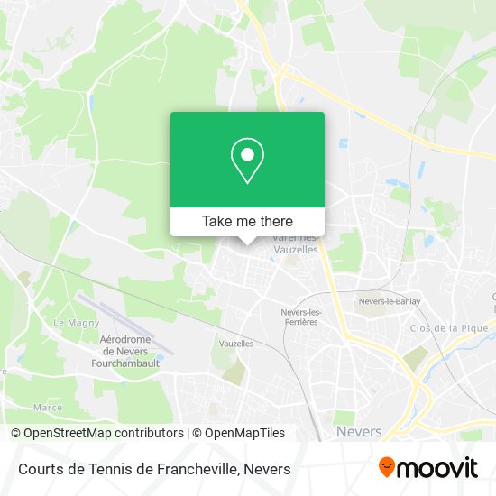 Mapa Courts de Tennis de Francheville