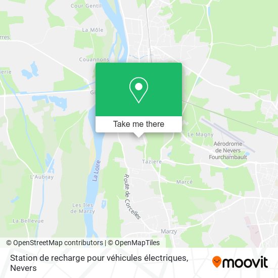 Station de recharge pour véhicules électriques map