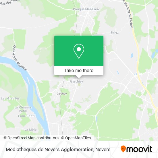 Mapa Médiathèques de Nevers Agglomération
