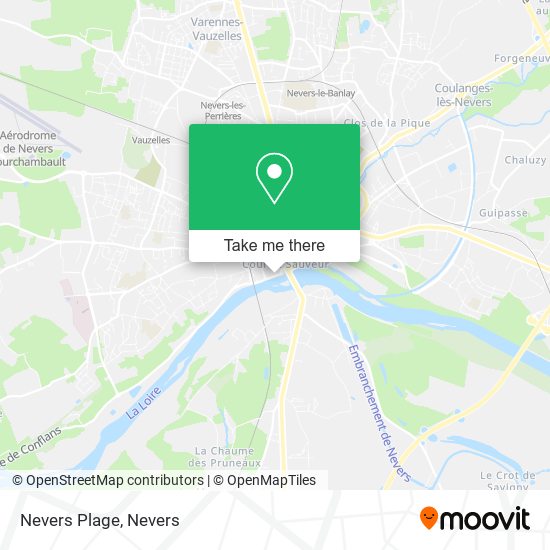 Mapa Nevers Plage
